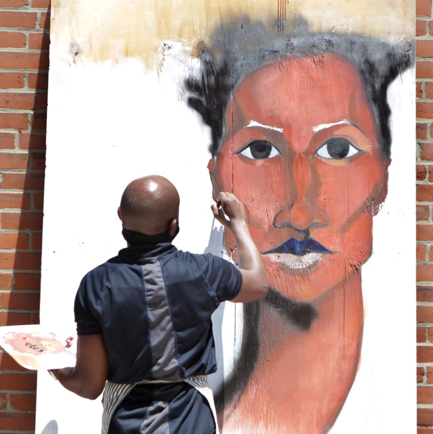 Black Lives Matter painted boards